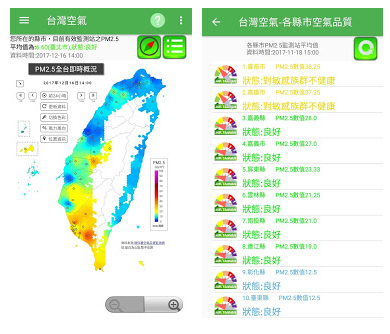 Display of Air Taiwan APP